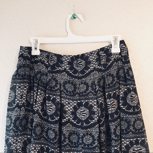 Gap boho pleated circle skirt knee length 2 - Picture 4 of 5